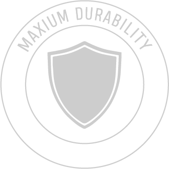 A shield in a circle with the words `` maximum durability '' written around it.