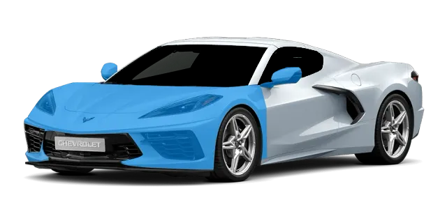 A yellow bmw m3 is shown on a white background.