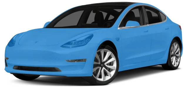 A red tesla model s is shown on a white background.