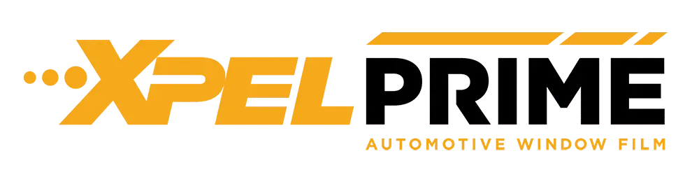 A logo for xpel prime automotive window film