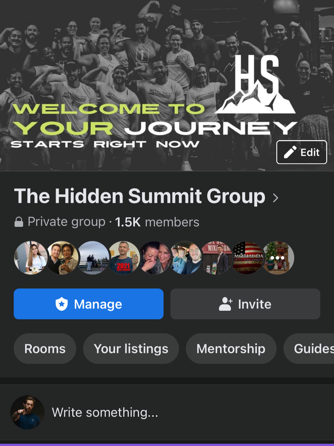 A facebook page for the hidden summit group