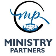 Logo for Ministry Partners. Features a blue 
