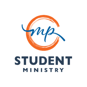 Logo for Student Ministry: Orange circle with 