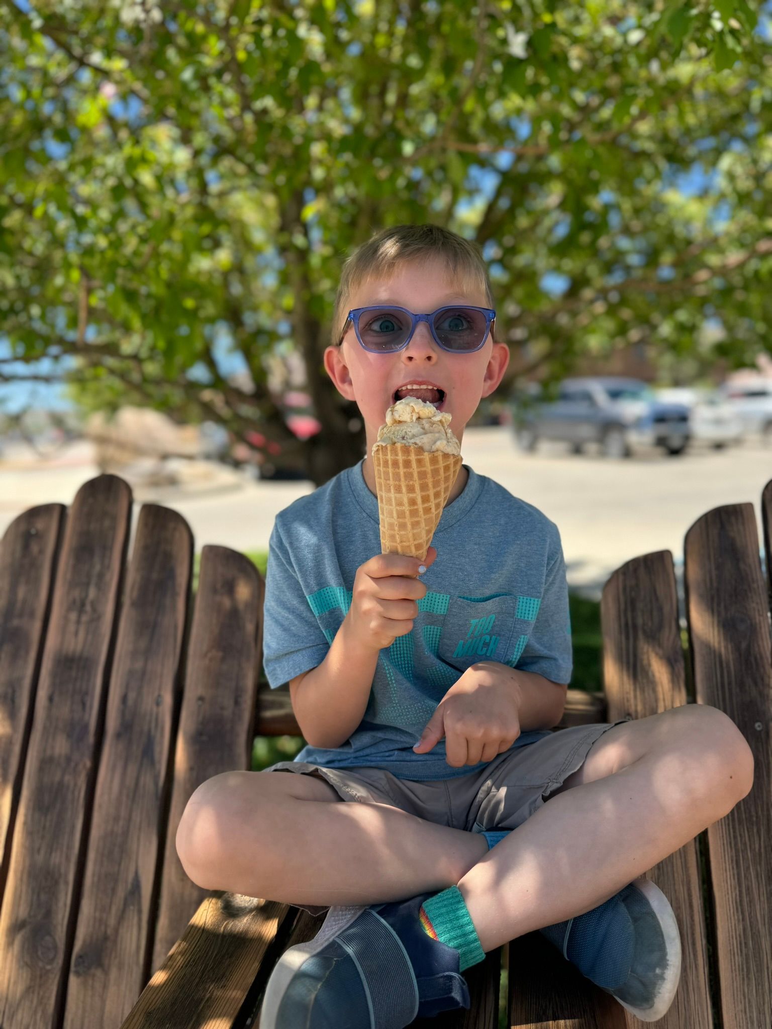 boy eating ice cream