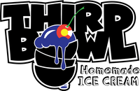a logo for burp homemade ice cream with a cherry on top