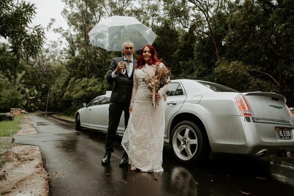 White van decorated for wedding — Limousine Hire in Central Coast, NSW