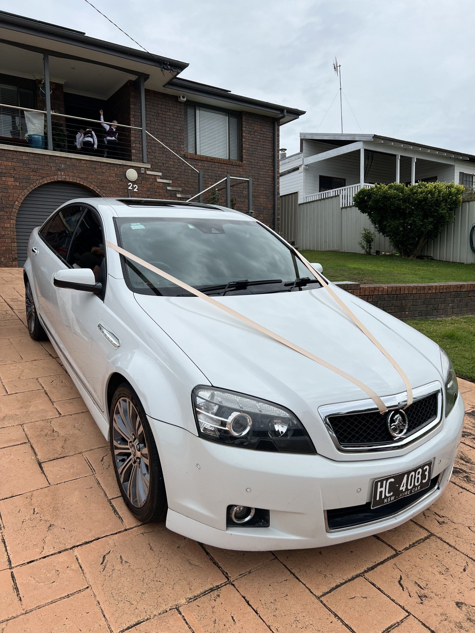 Limousine decorated for wedding — Limousine Hire in Central Coast, NSW
