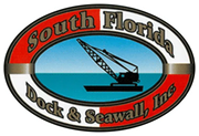 A logo for south florida dock & seawall inc.