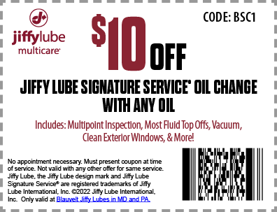 $30 jiffy lube brake service coupon
