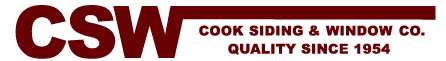 Csw cook siding and window co. quality since 1954