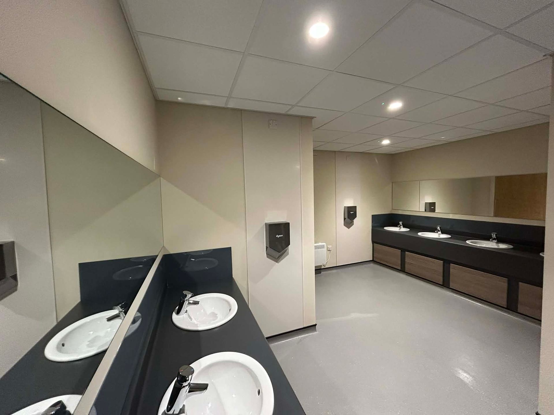 Toilets at Barbour Jarrow after final sparkle clean ready for handover