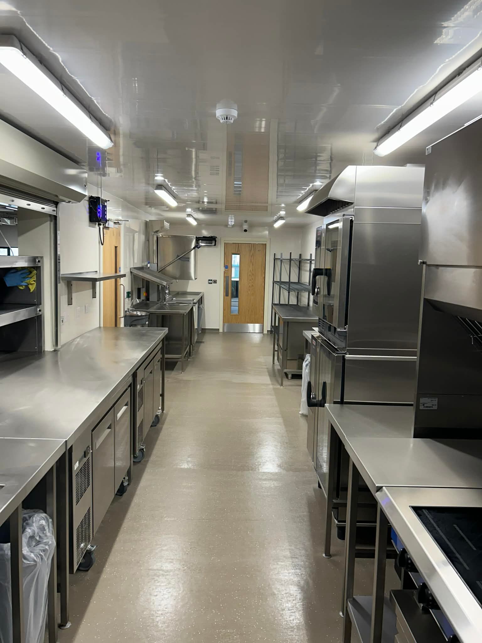 Kitchens at Barbour Jarrow after final sparkle clean ready for handover