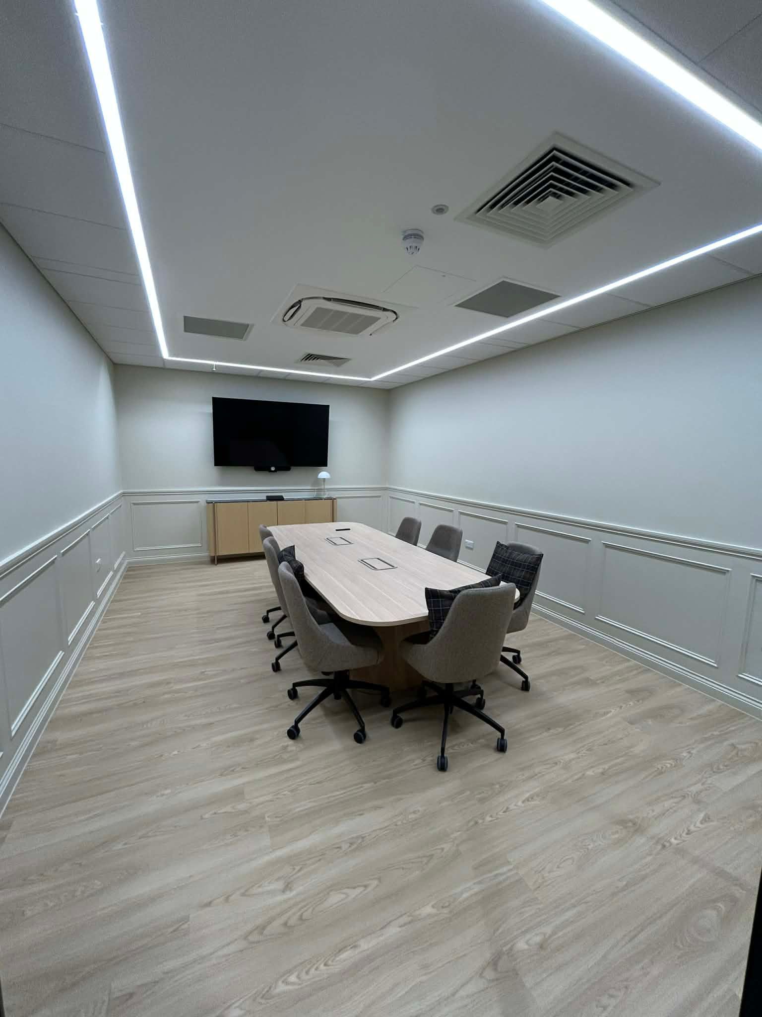 Offices at Barbour Jarrow after final sparkle clean ready for handover