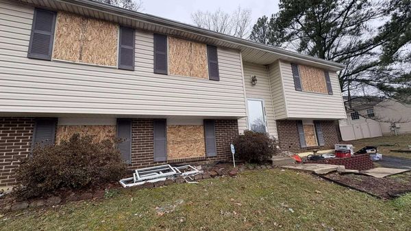 A house with fire damage in Washington D.C.