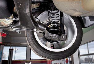 Car being MOT tested
