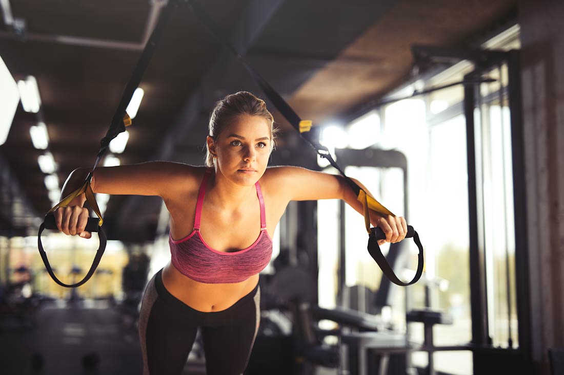 A woman doing exercise