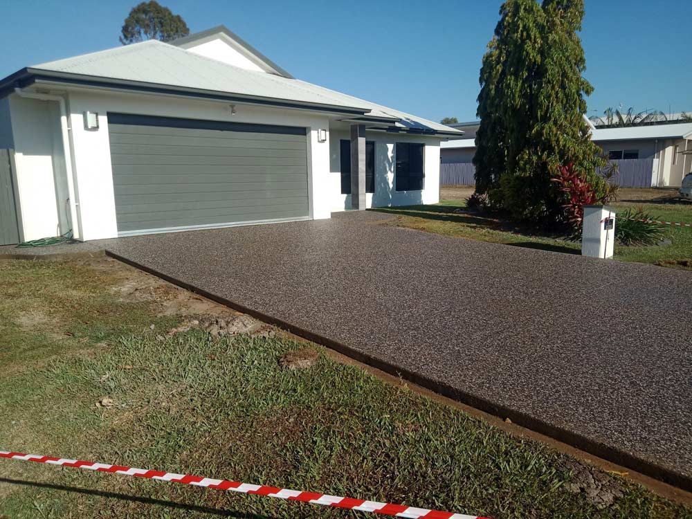 Exposed Aggregate Driveway — Experienced Concreter in Mount Low, QLD