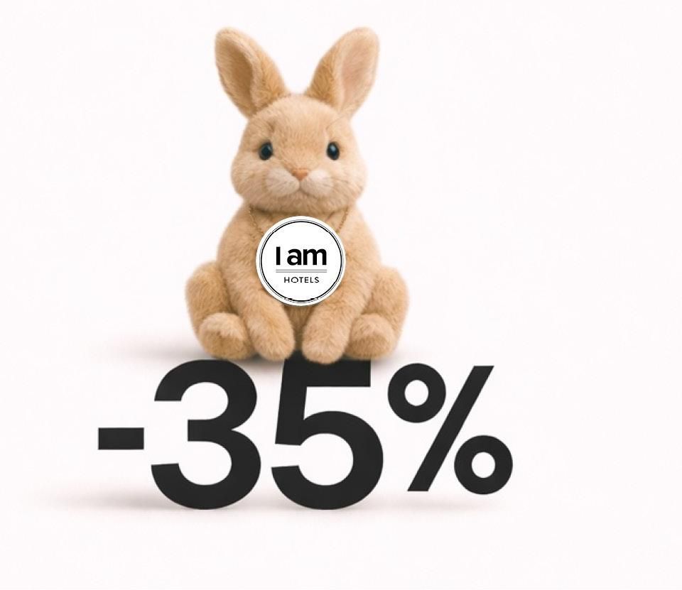 Werbebild mit einem springenden Skifahrer und der Marke