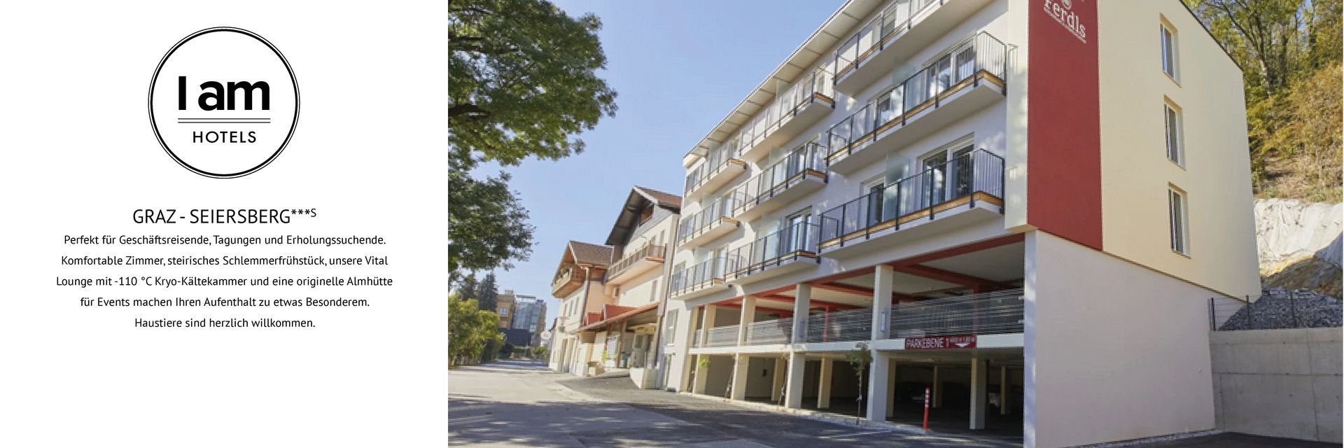 I AM HOTELS Graz-Seiersberg - ein Hotel mit Tiefgarage, vielen Zimmern mit Balkonen und einer Tiefgarage