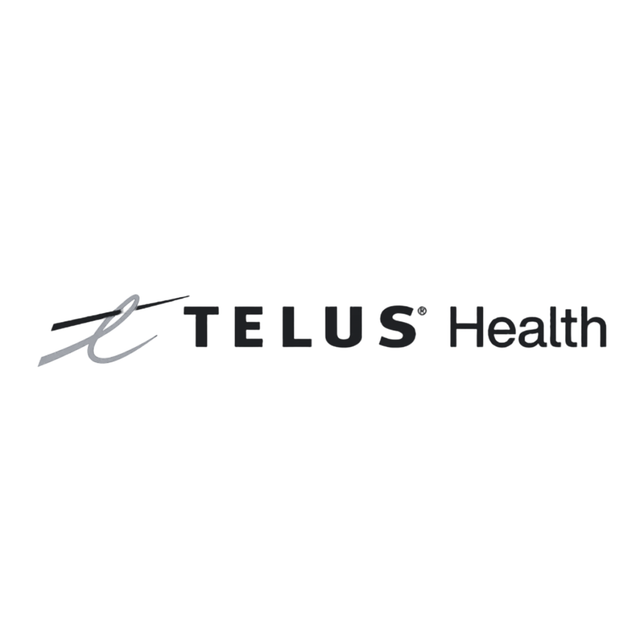 TELUS Health logo in black and gray on a white background