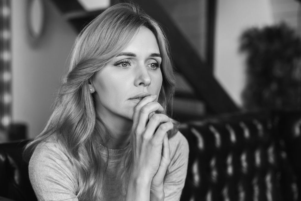 A sad and lonely mother.