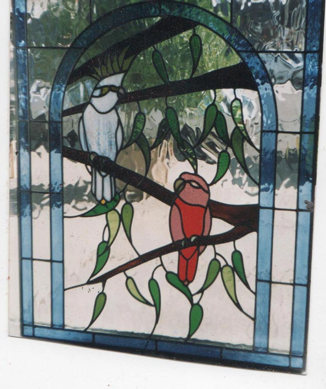 White and Red Birds Design Leadlights — Sydney, NSW — Edwards Leadlights