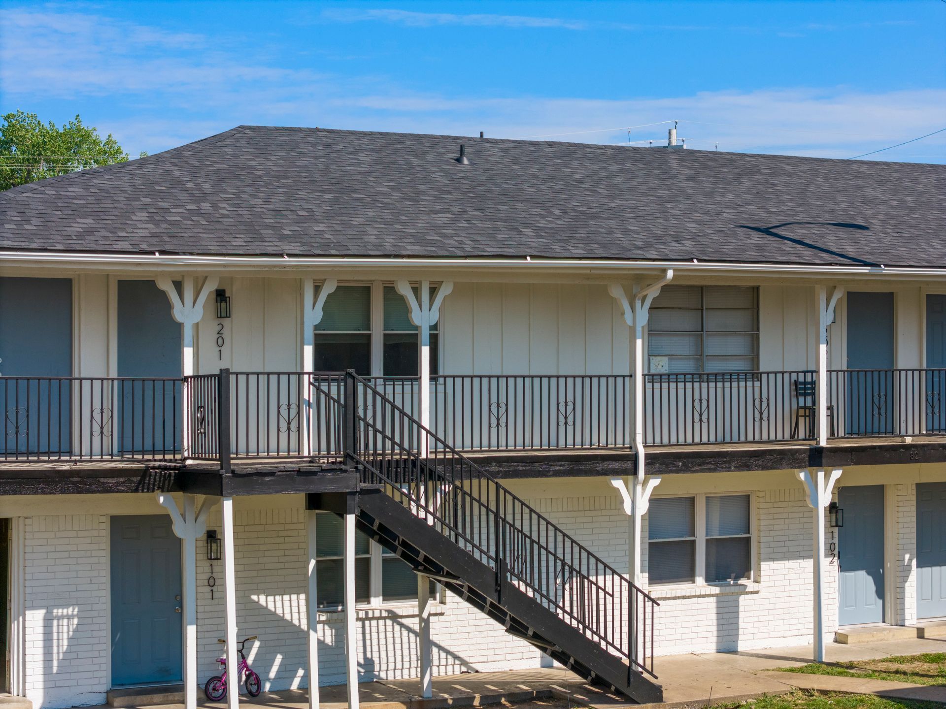 Balcony view from Tulsa apartment home