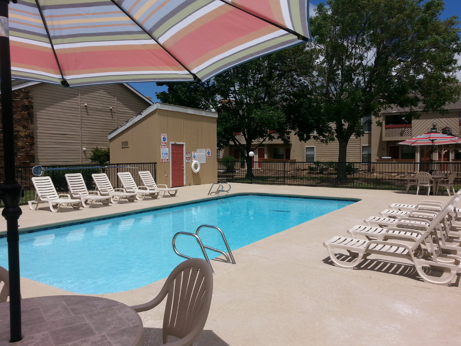 Apartment complex with community pool
