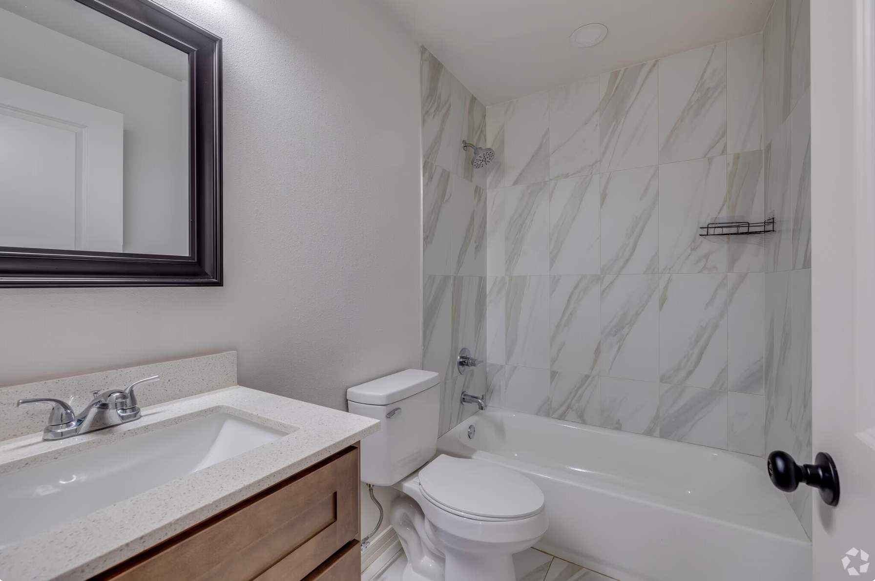 renovated marble bathroom apartment