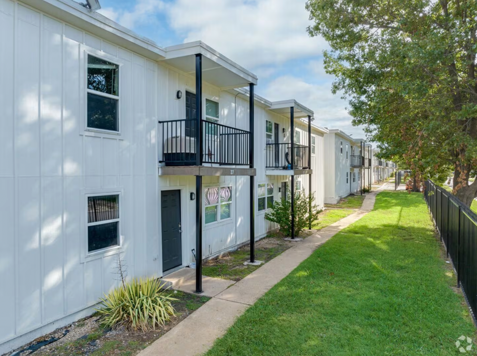 Private patio space in Tulsa apartment