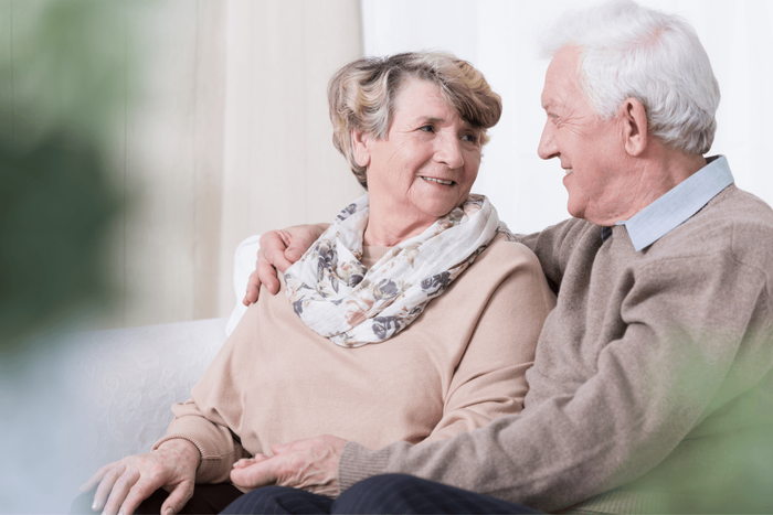 older couple sitting