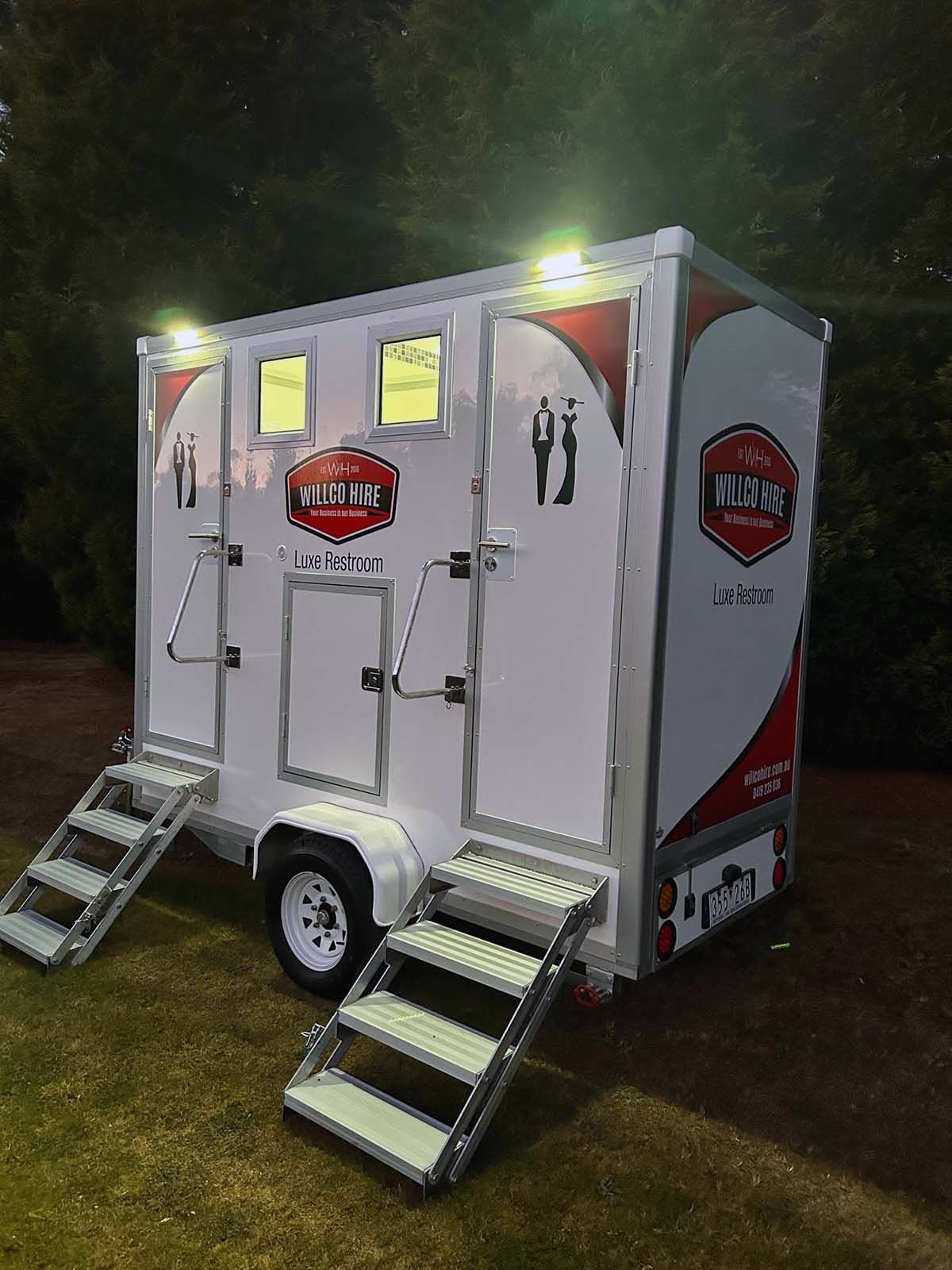 Luxury Portable Toilet Trailer - Perfect for weddings and parties