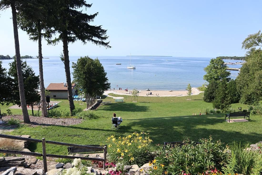 Aerial photo of Egg Harbor Beach