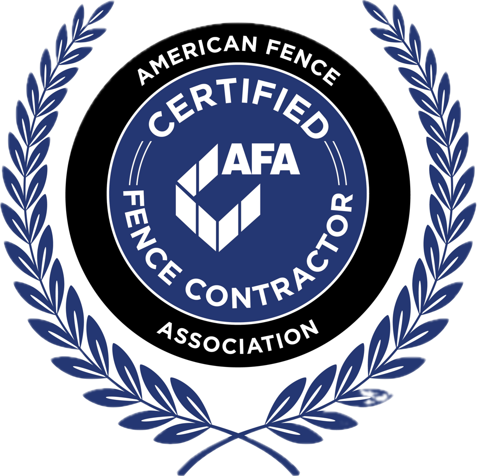 The logo for the american fence certified fence contractor association