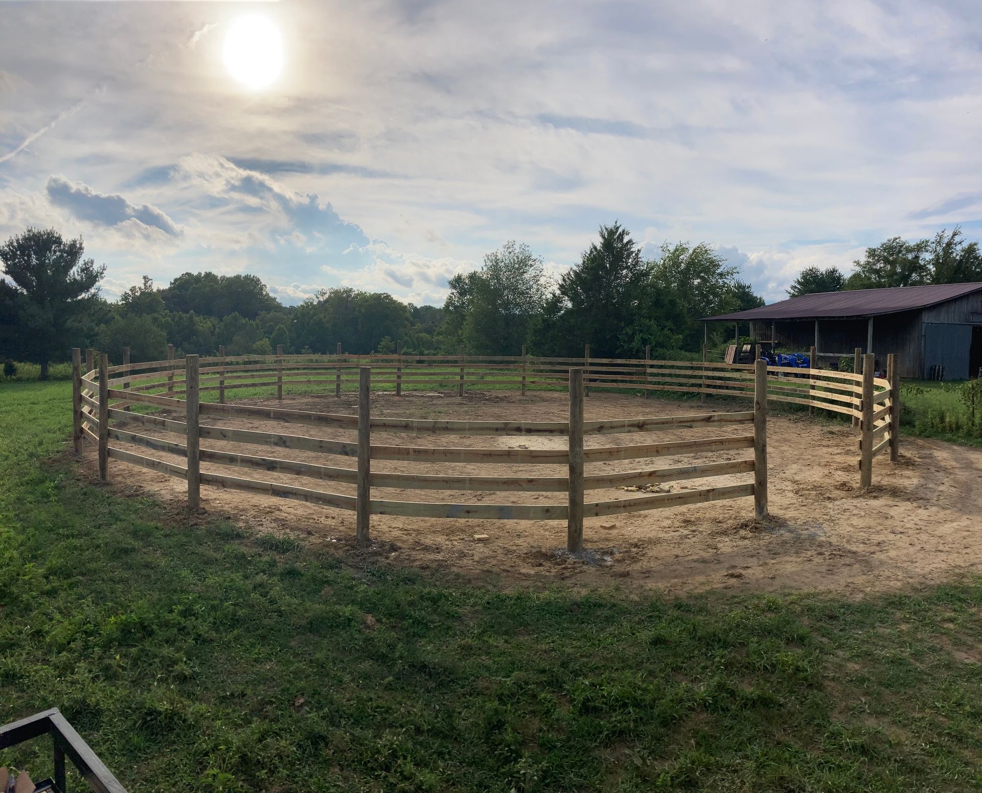 Animal pen fence installed by Kingdom Fence Company, designed for secure and safe containment.