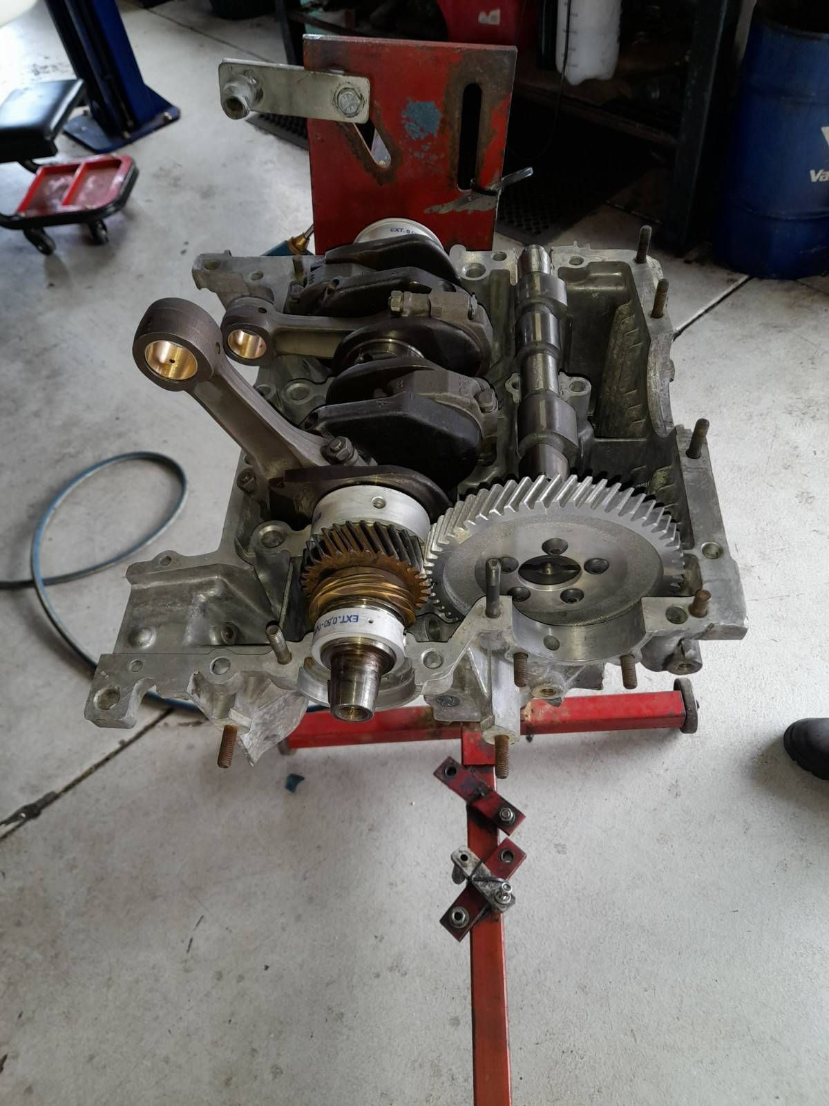 A Car Engine Is Sitting on Top of A Stand — All Mechanical Services in South Murwillumbah, NSW