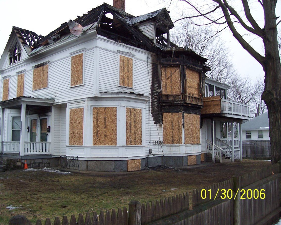 Burned White House — Keene, NH — Bergeron Construction Company, Inc.