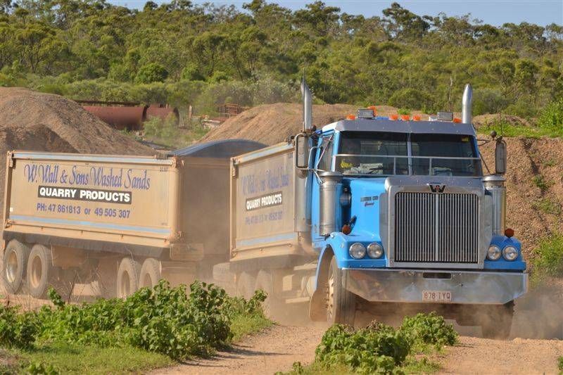 a truck on a dirt road— W Wall & Sons In Proserpine, QLD