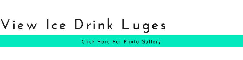 View Ice Drink Luges webpage banner with teal “Click Here For Photo Gallery” strip