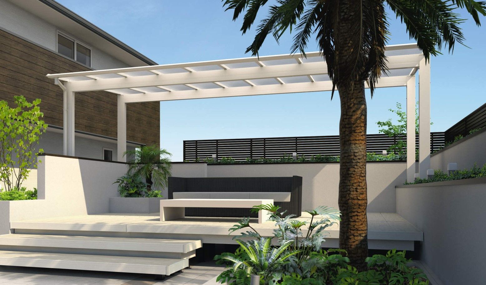 Carport toiture plate sur mesure pour une intégration parfaite