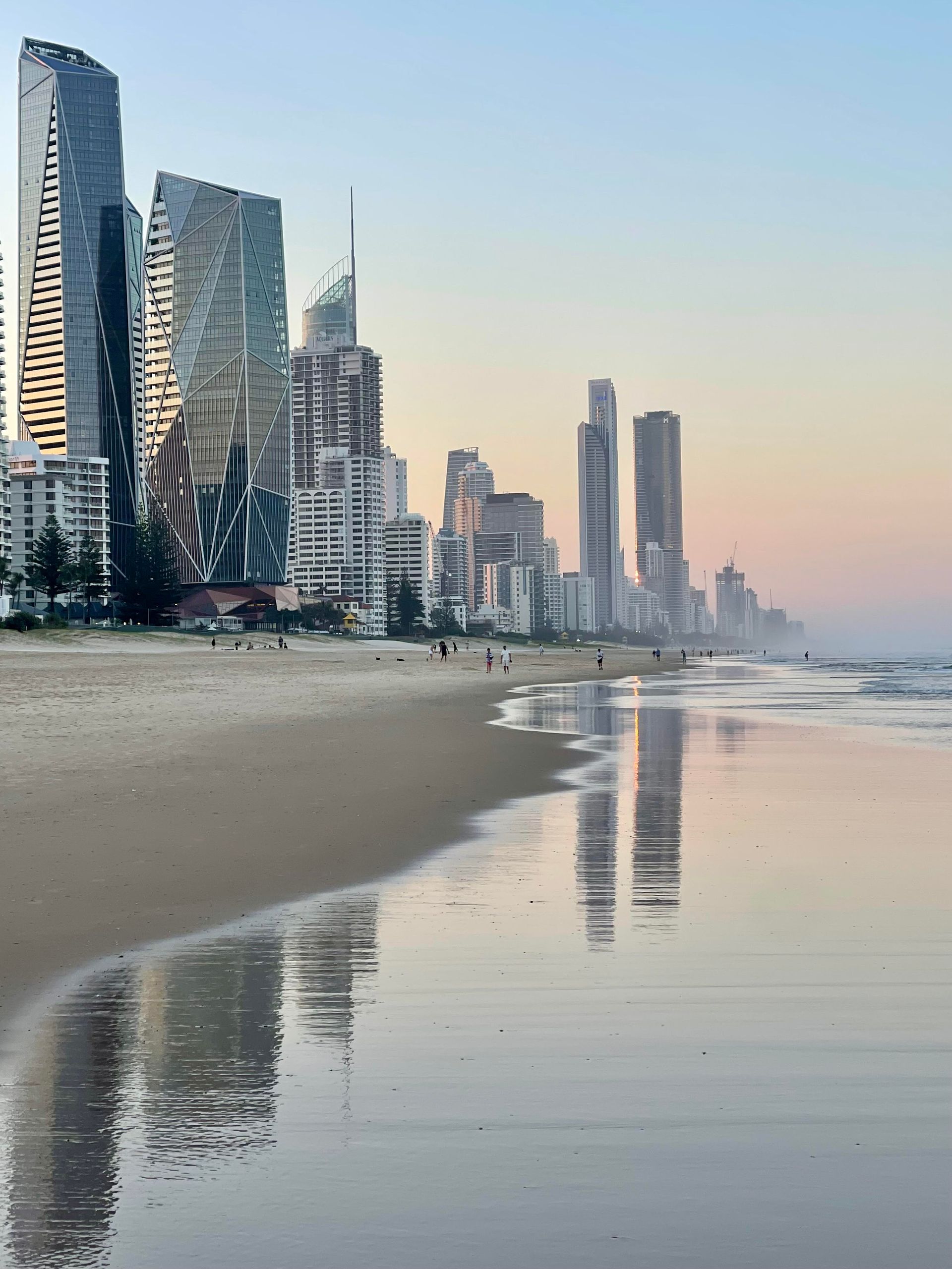 Broadbeach Gold Coast with a city skyline in the background
