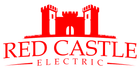 a red and white logo for red castle electric