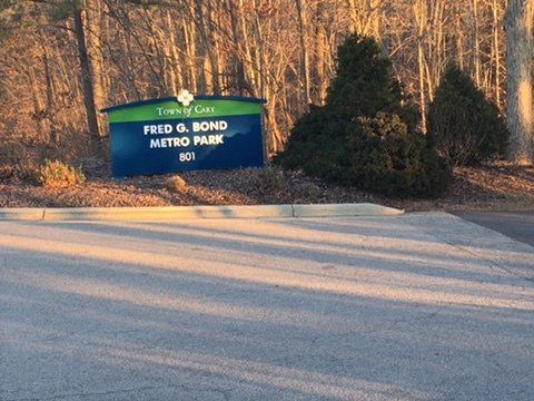 Town of Cary Fred G. Bond Metro Park Sign