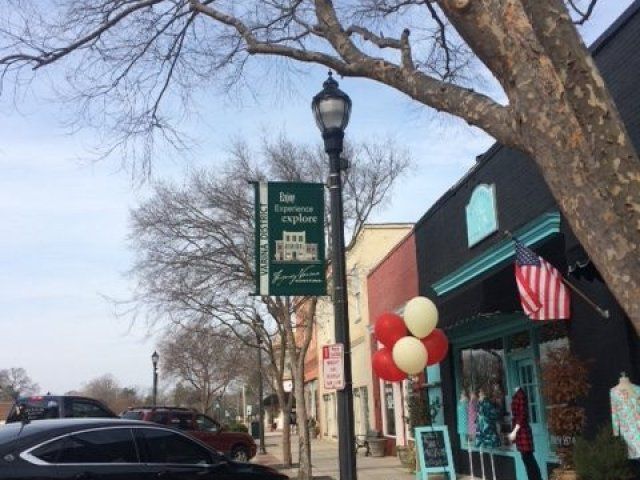 View of blue store in Varina