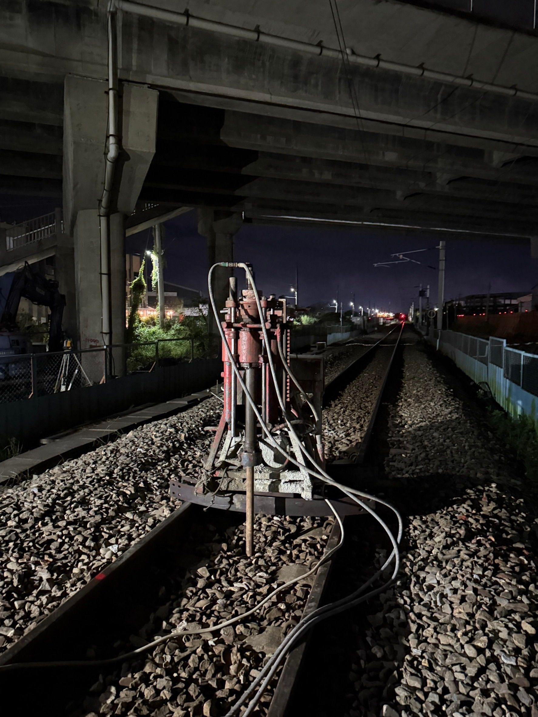 Backfill grouting under railway tracks