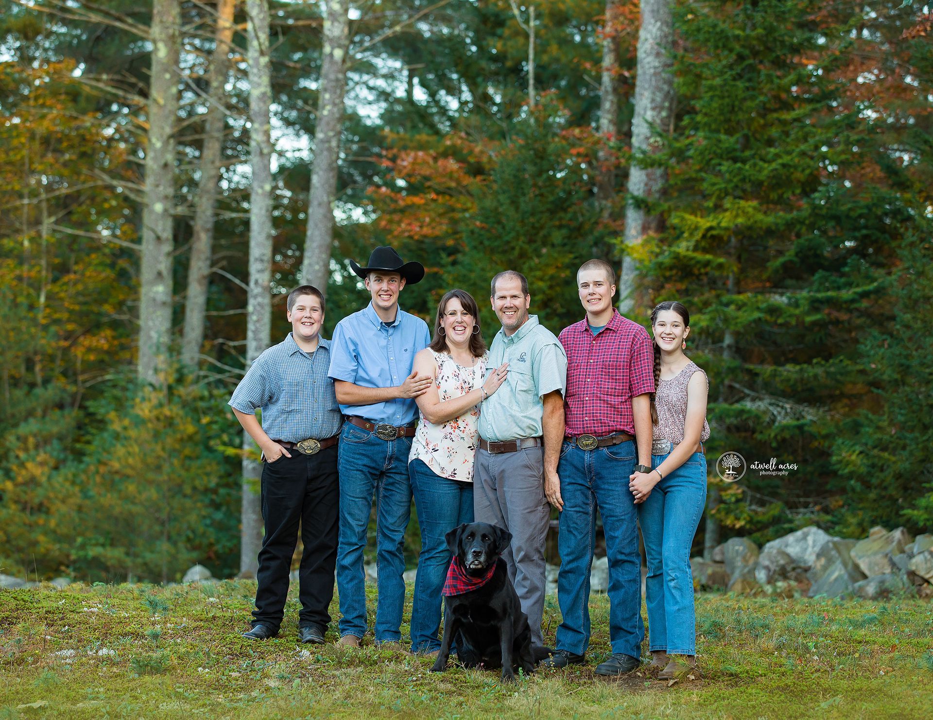 Family picture with everyone posing