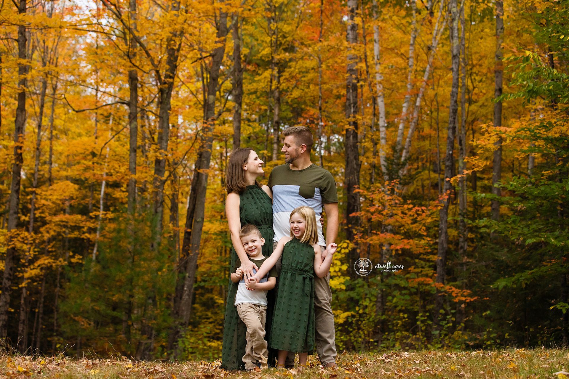 Family picture with everyone posing