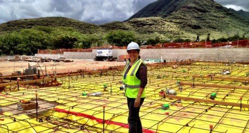 Sandra Sardinha  at the Hale Makana O Nanakuli job site