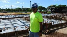 Installing Termimesh ternite protection on foundation of commercial building in Honolulu, HI