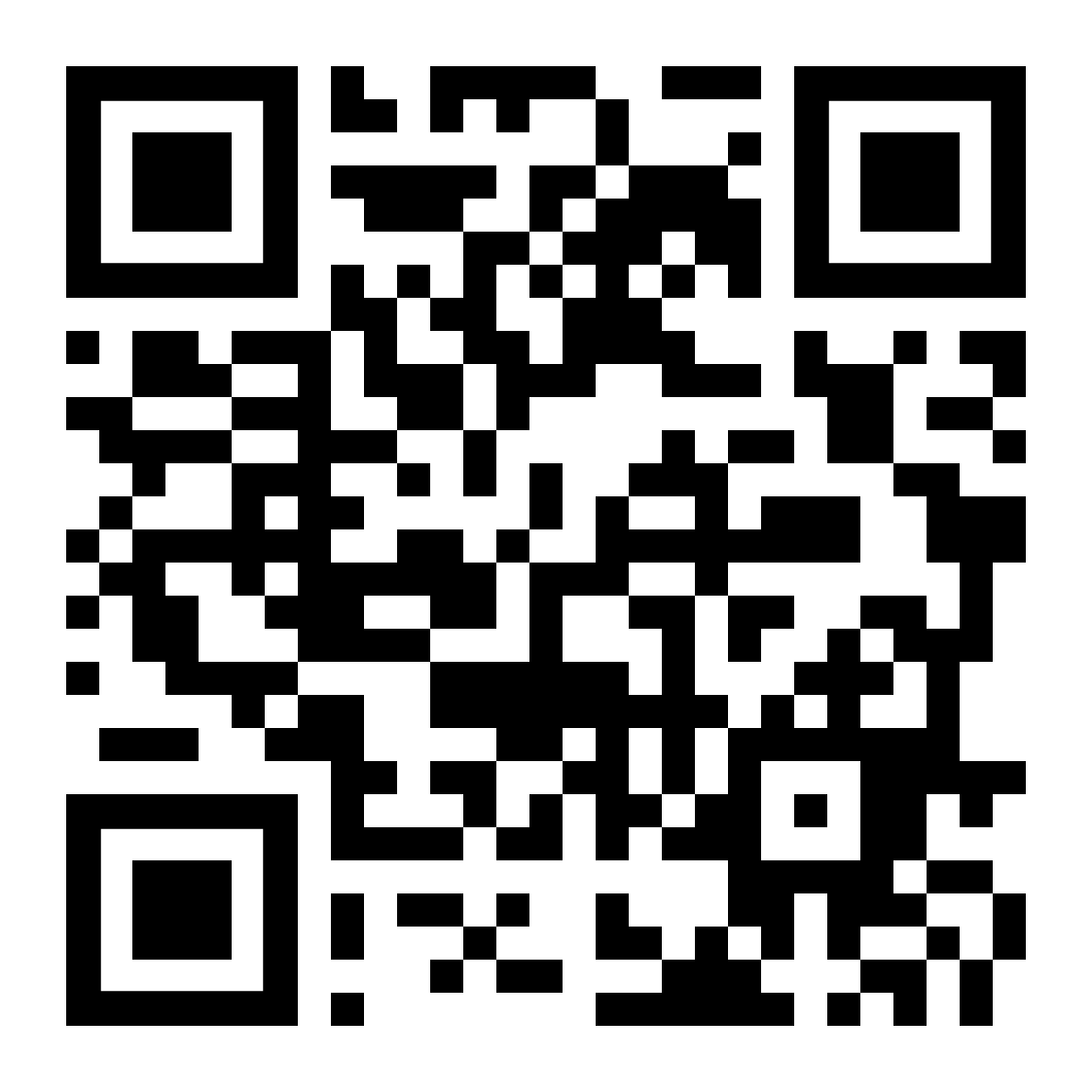 A black and white qr code on a white background.